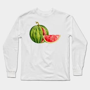 Watercolor watermelon Long Sleeve T-Shirt